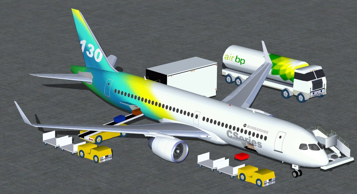 Fs2004 Bombardier Cseries 130 Standard Version And Optional Lr Version, Including 4 Aircra — 1