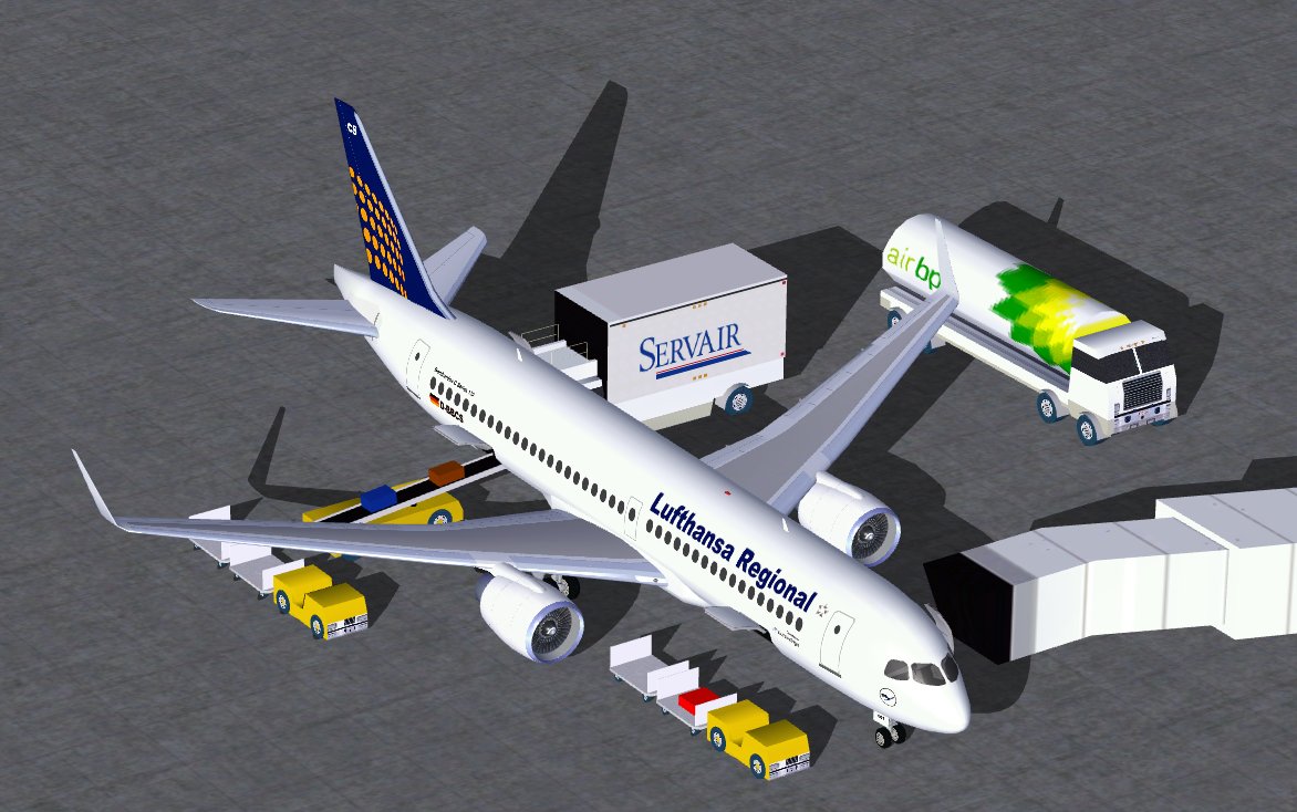 Fs2004 Lufthansa Regional Eurowings Cseries 130 Standard Version And Optional Lr Version, — 1
