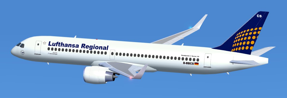 Fs2004 Lufthansa Regional Eurowings Cseries 130 Standard Version And Optional Lr Version,