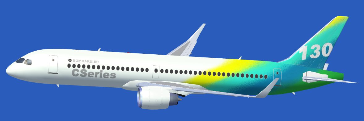 Fsx Bombardier Cseries 130 Standard Version And Optional Lr Version, Including A New Anima