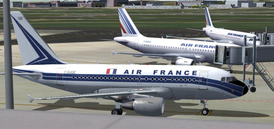 Airbus A318-111 F-Guge Fictive Air France Retro C/S By Stephan Moine As Dpm Leptitmoine_At