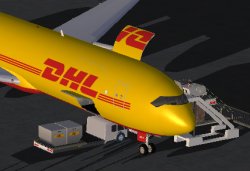 Fsx Dhl Airbus A350-900F Cargo With A 6 Wheels Landing Gears, A La 777, Including Camsim A