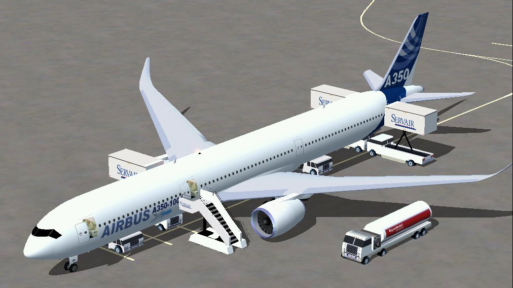 Fsx Airbus A350-1000 Airbus House Colors, Including Animated Ground Servicing (Ags)