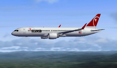 This Is A The Cseries 130 With Model & Textures Northwest Airlines Just Drop The Folder In