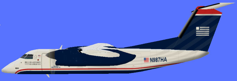 Dash 8-100 Us Airways Express (Mesa) Texture Files Exclusively !!