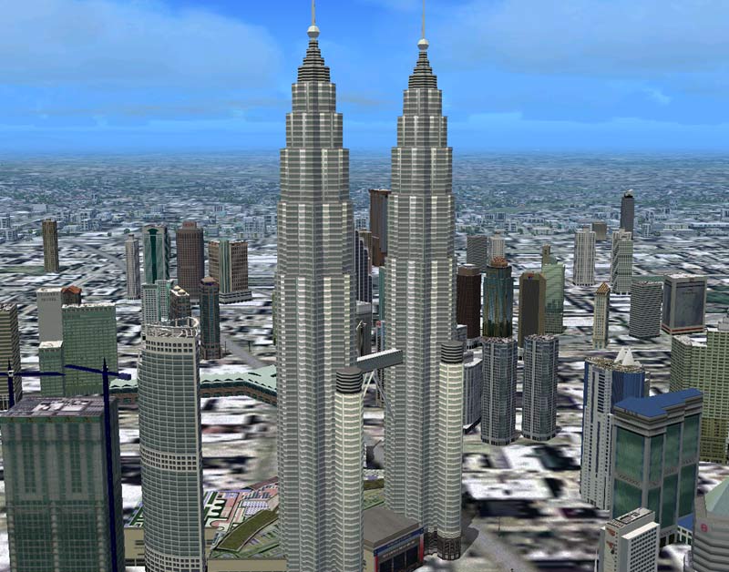 Flight Simulator 2004/Fsx Scenery City Of Kuala Lumpur Malaysia Fly Over The City Of Kuala
