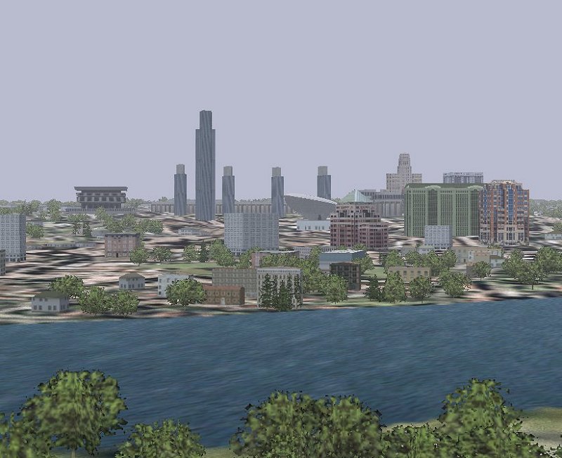 Fs2004 Scenery Albany Downtown Buildings V1.0