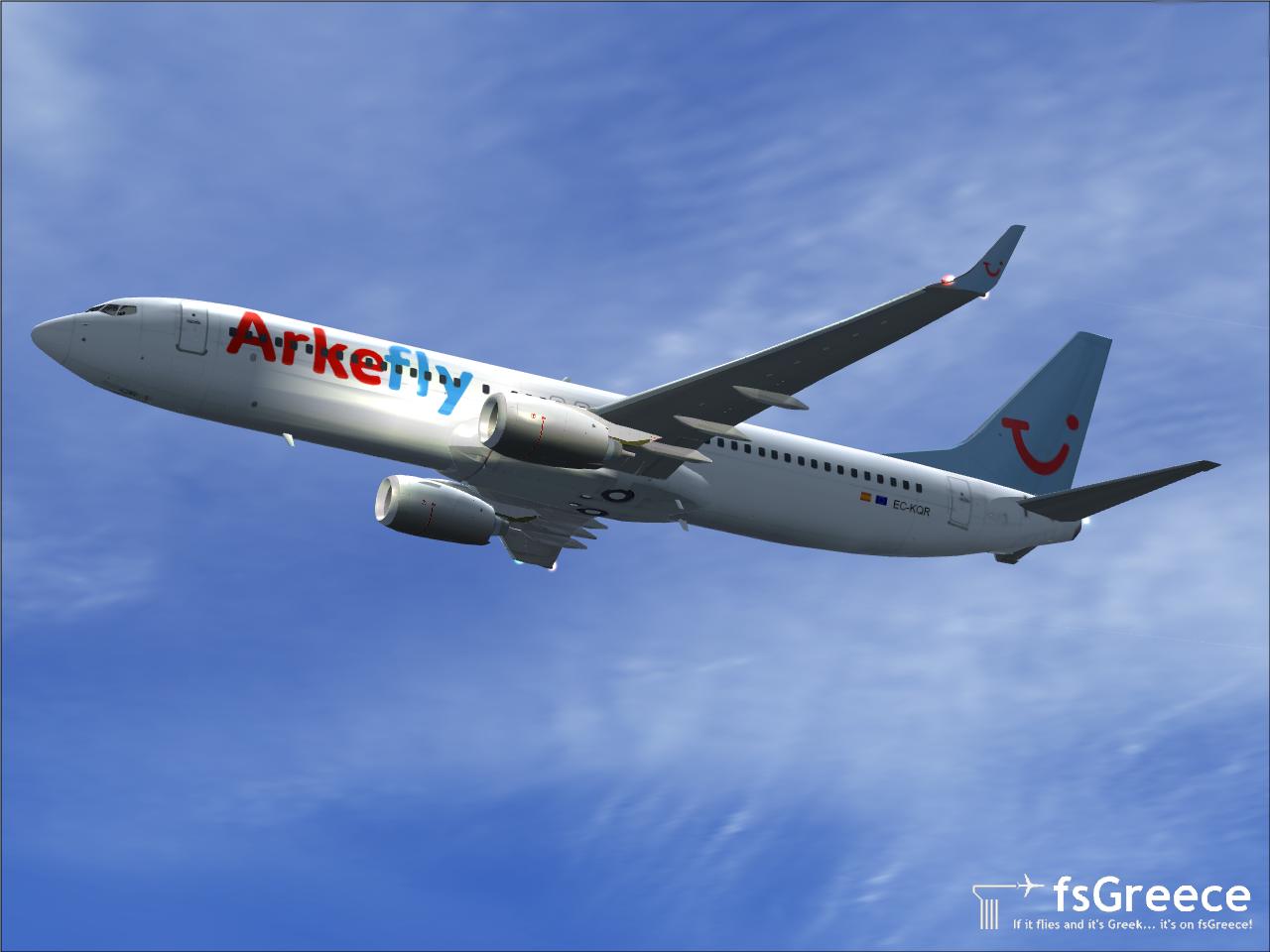 Fs2004 - Project Opensky Boeing 737-900Er Arkefly (Ec-Kqr) Model: Project Opensky Repaint: