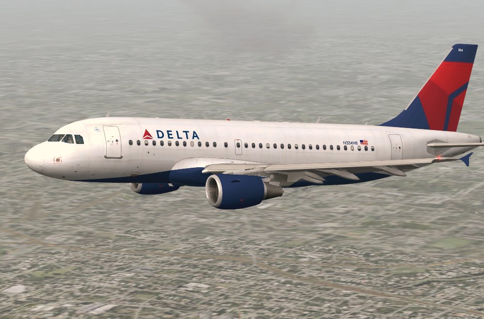 Fs2004 Delta Airlines A-319-114 N334Nb Features Dxt3 Textures On The Fabulous Project Airb — 1