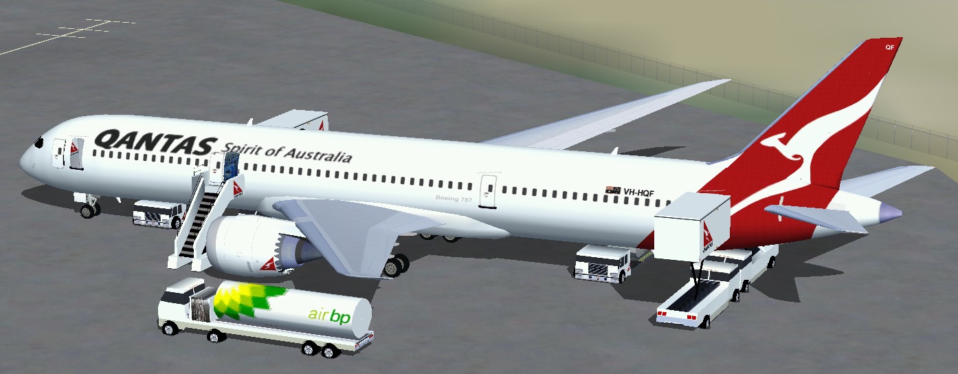 Fsx Qantas (New Colors) Boeing 787-9