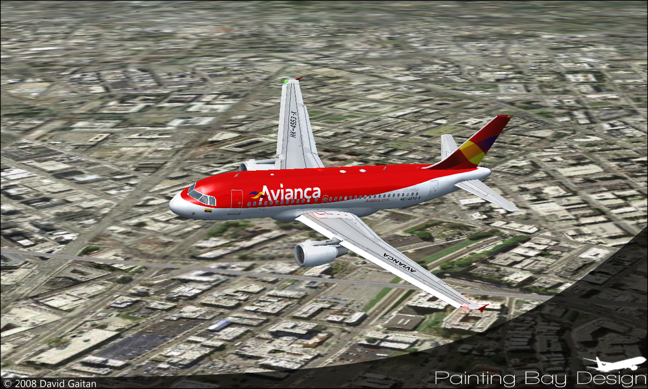 Project Airbus Avianca A319-112 Hk-4553-X This Bundle Is (C)2008 David Gaitan Model By Pro — 1