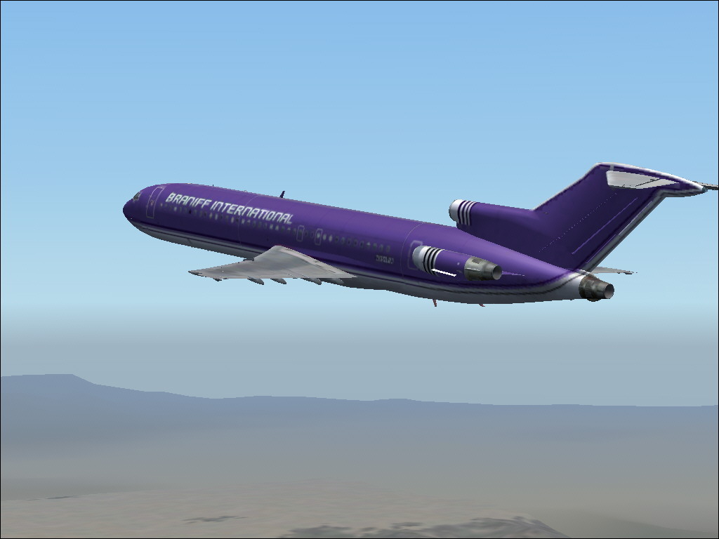 Fs2004 Boeing 727-200 Braniff Ultra Blue This Boeing 727-200 Is Depicted In The The Ultra