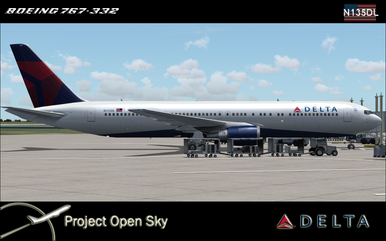 Project Opensky Boeing 767-300 V4 For Fs2004 Exclusively Official Delta Air Lines 2007 Col