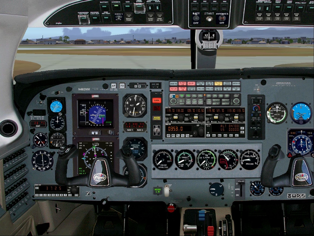 Fs2004 - Picturereal Panel Piper-Meridian With Full Internal Views By Horst Paetzold Made — 1