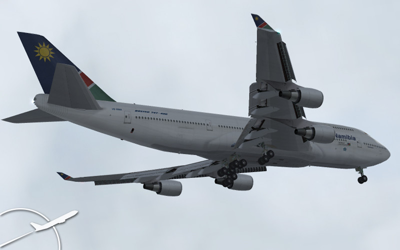 Project Opensky Boeing 747-400 Passenger V4 For Fs2004 Exclusively Air Namibia V5-Nma Airp