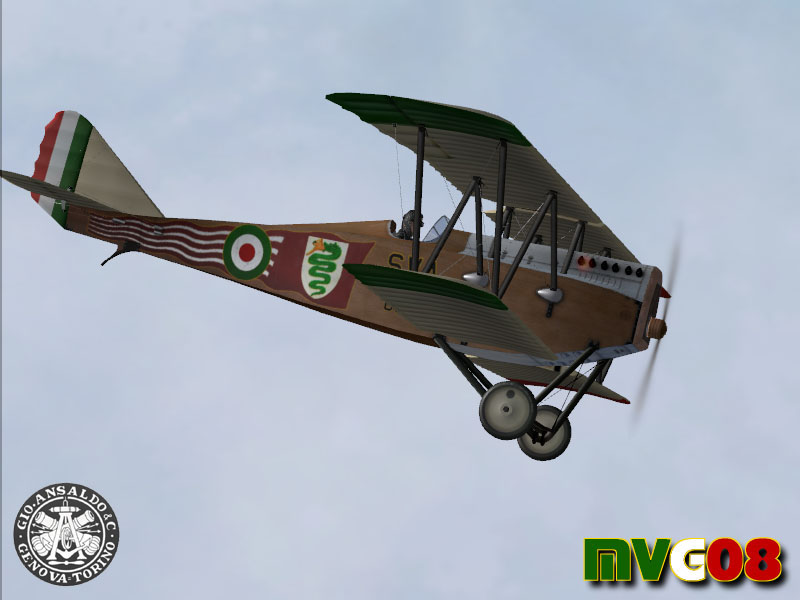 Fs2004 Ansaldo S.v.a.-5 (V.01) One Of The Faster Airplane Of Wwi Thanks To An Innovative D