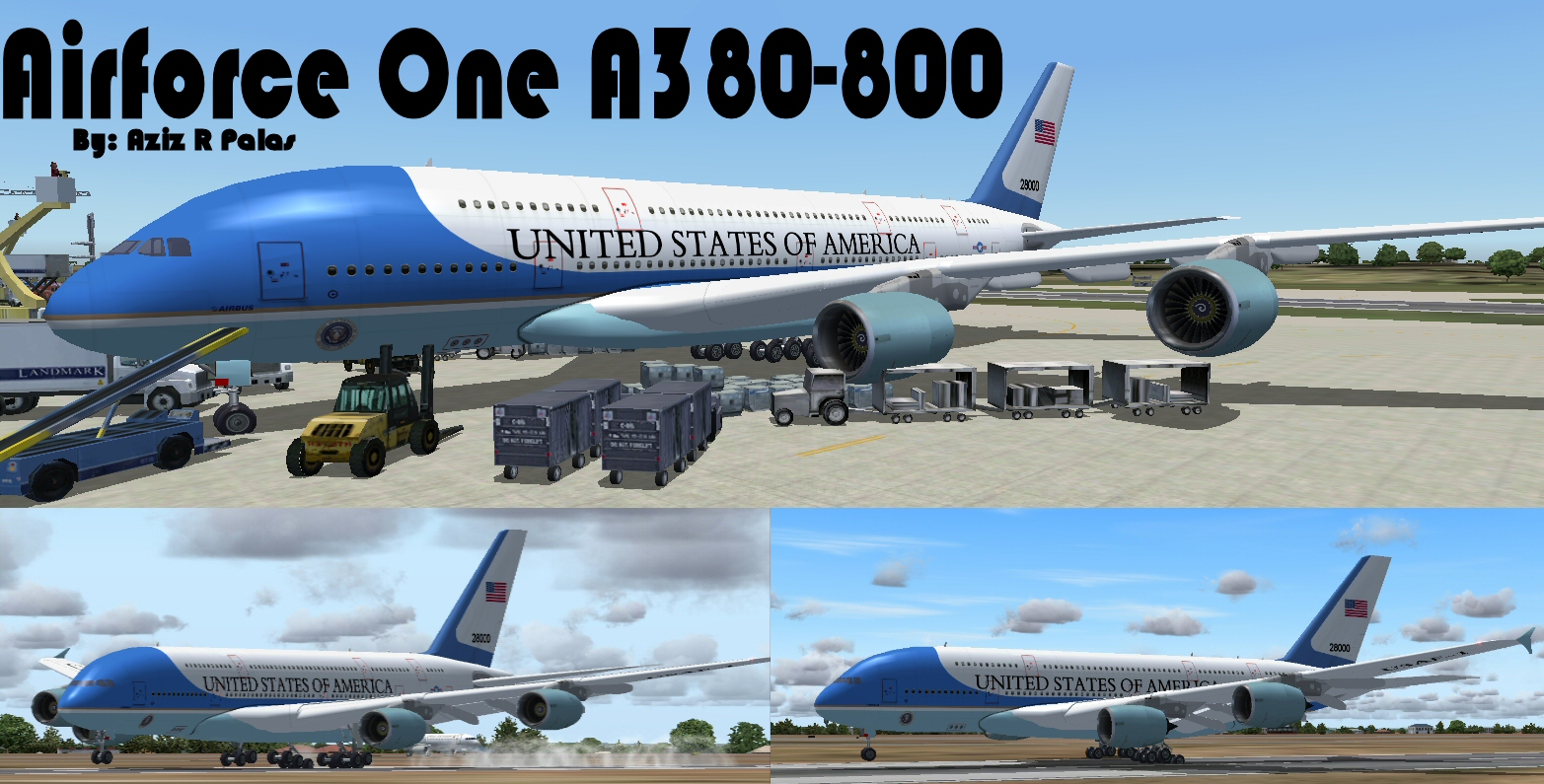 Fs2004/Fsx Airforce One A380-800 Airforce One A380-800, I Hope Youll Enjoy The Repaint As;