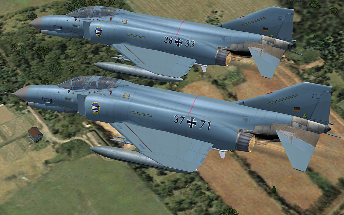 F-4F Phantom, Germany Fighter Wing Neuburg, For Fsx, Demo Version With Banners