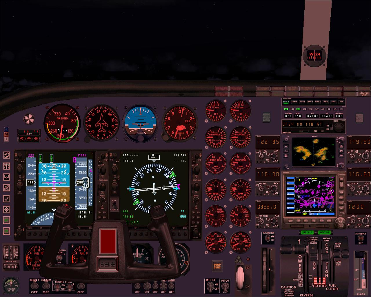 Fs2004 Twin Turboprop Glass Panel