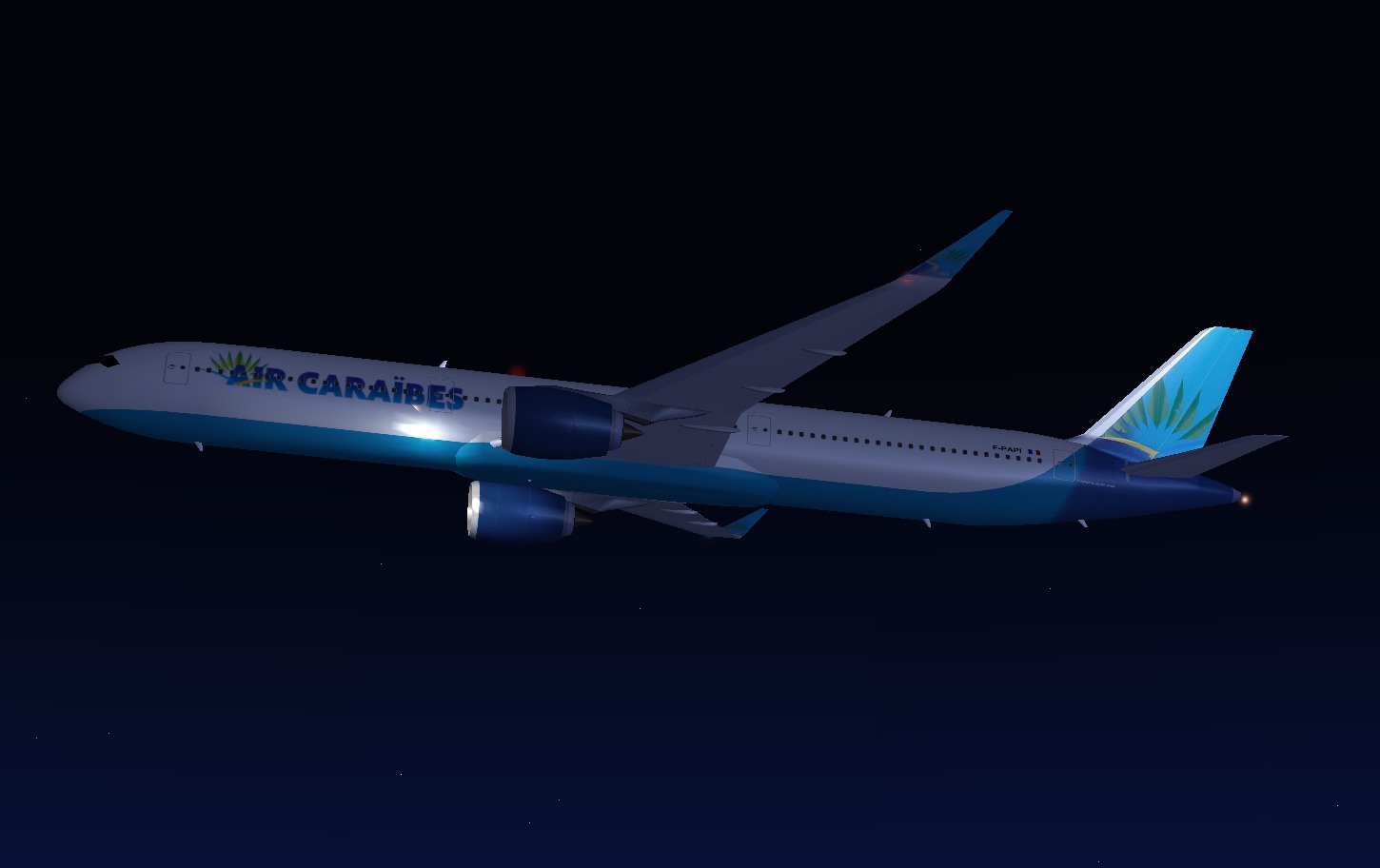 Fsx Air Caraibes Airbus A350-1000 Xwb (Extra Wide Body) Including A Different New Animated