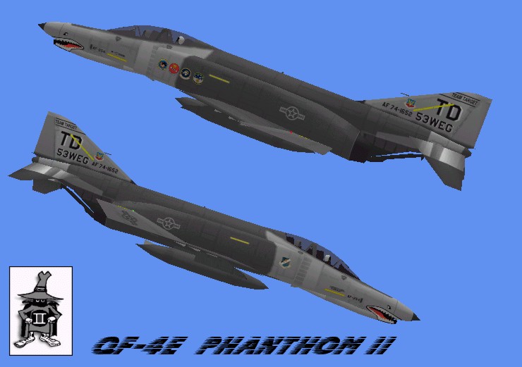 Flightsim Fs2004/Fs98/Cfs Usaf Qf-4E Phantom Ii Heritage Flight Flightsim Fs2004/Fs98/Cfs
