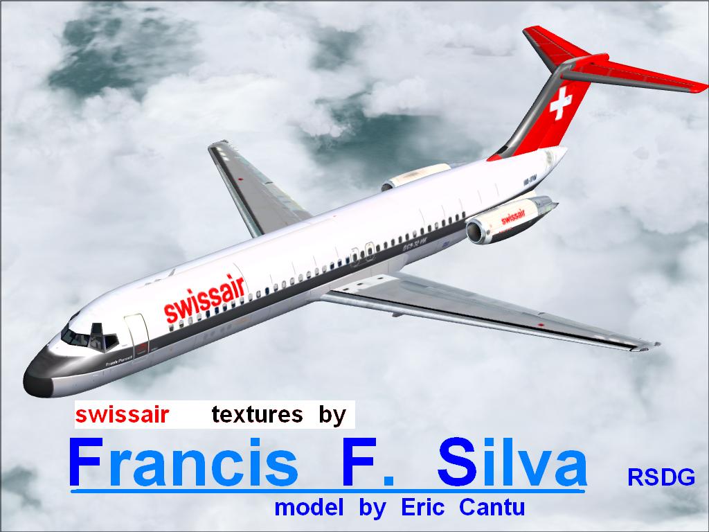 Fs2004 Douglas Dc-9-32 Swissair Swissair Revised Picture Realistic Textures By Francis F S