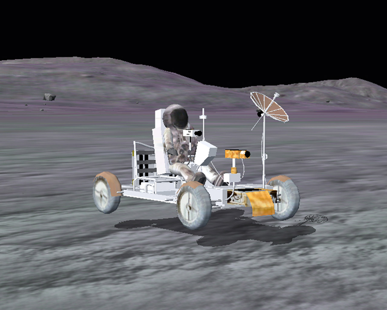 Lunar Rower For Fs2004 Or Fsx Lunar Rover On The Moon Version 1 — 1
