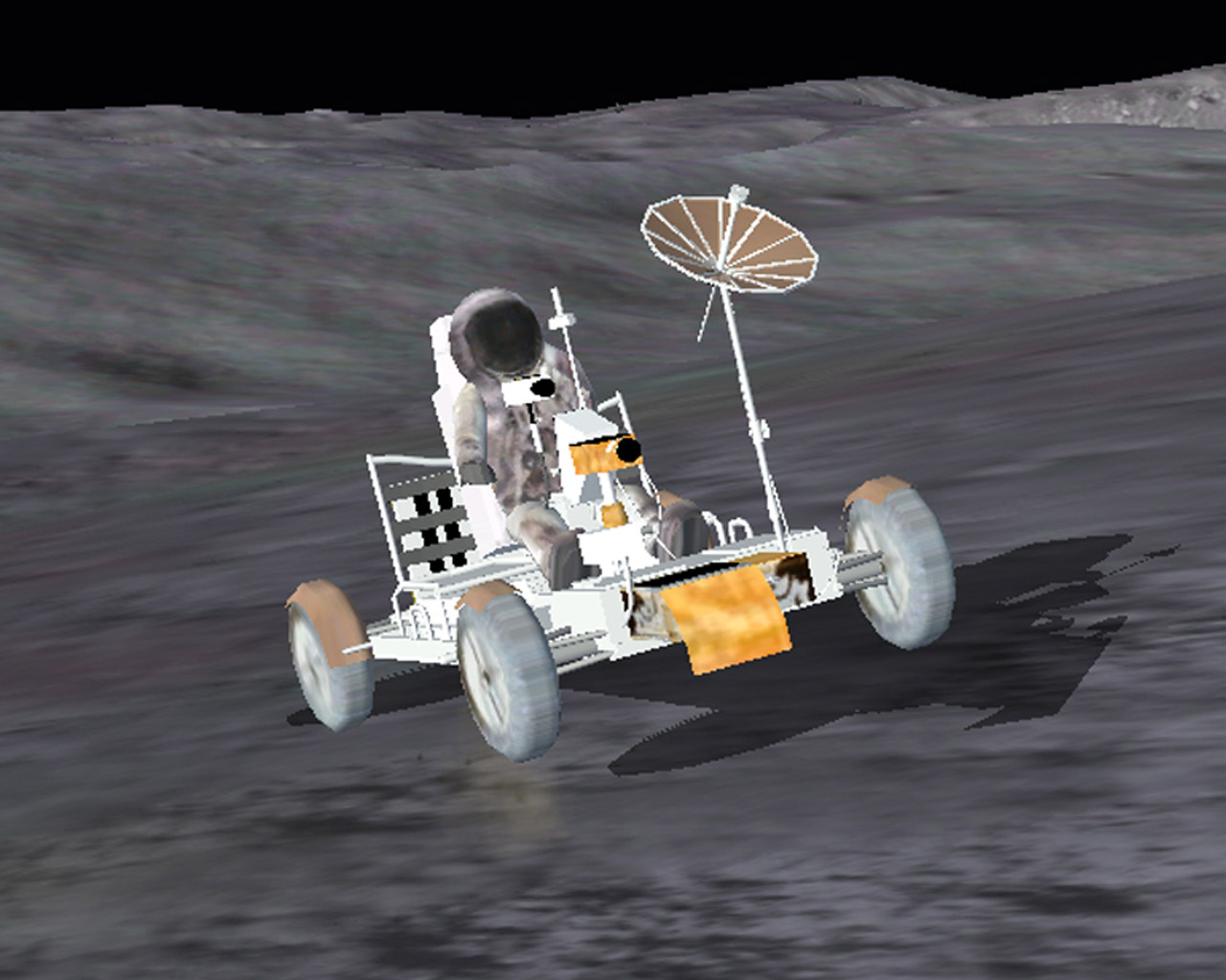 Lunar Rower For Fs2004 Or Fsx Lunar Rover On The Moon Version 1