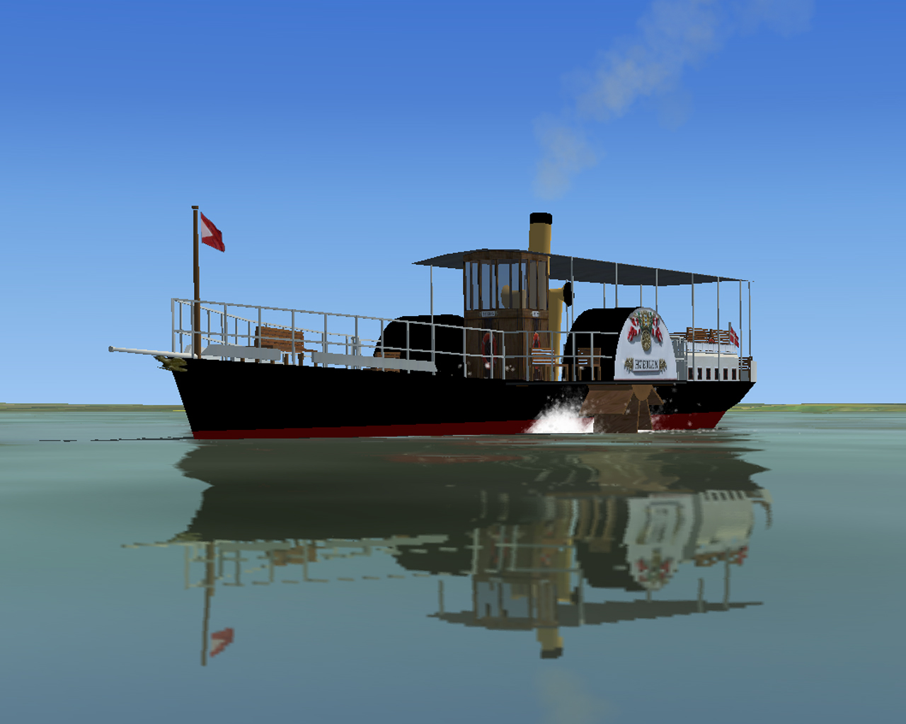 S/S Hjejlen For Fsx Almost 150 Years After Its Launching In 1861, This Old Paddle Steamer — 1