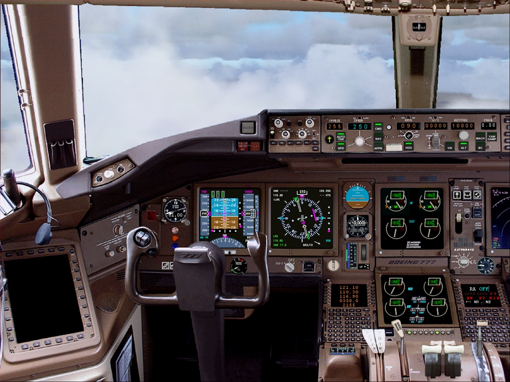 Fs2004 - Picturereal Panel Boeing B-777 With Tcas And Full Interior Views And Wingviews - — 1