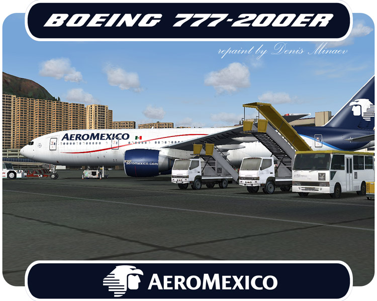 Project Opensky Boeing 777-200 V2 For Fs2004/Fsx Aeromexico N774Am Boeing 777-200Er — 1