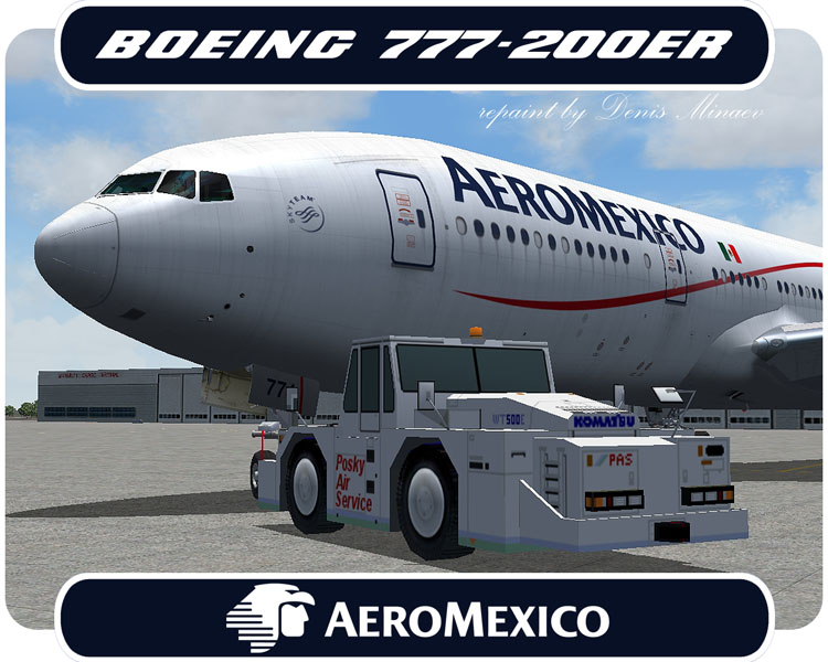 Project Opensky Boeing 777-200 V2 For Fs2004/Fsx Aeromexico N774Am Boeing 777-200Er