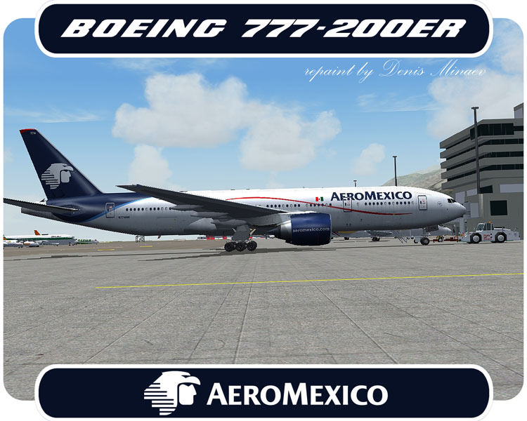 Project Opensky Boeing 777-200 V2 For Fs2004/Fsx Aeromexico N774Am Boeing 777-200Er