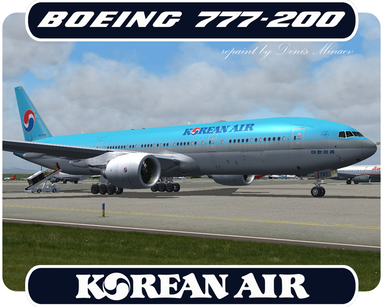 Project Opensky Boeing 777-200 V2 For Fs2004/Fsx Korean Air Hl7721 Boeing 777-200Er