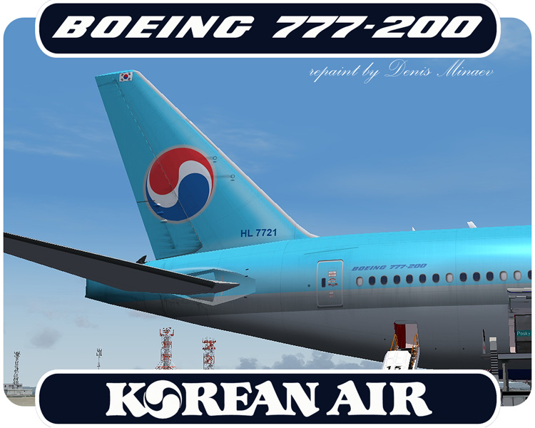 Project Opensky Boeing 777-200 V2 For Fs2004/Fsx Korean Air Hl7721 Boeing 777-200Er