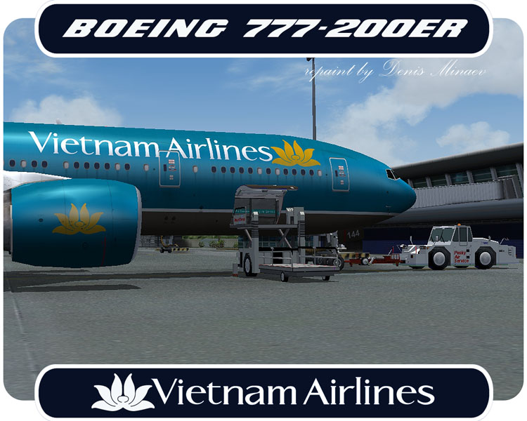 Project Opensky Boeing 777-200 V2 For Fs2004/Fsx Vietnam Airlines Boeing 777-200Er
