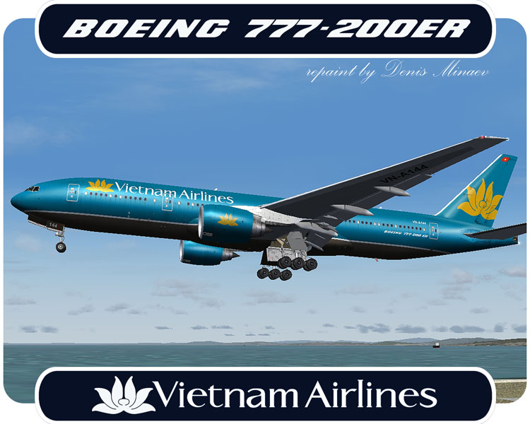 Project Opensky Boeing 777-200 V2 For Fs2004/Fsx Vietnam Airlines Boeing 777-200Er