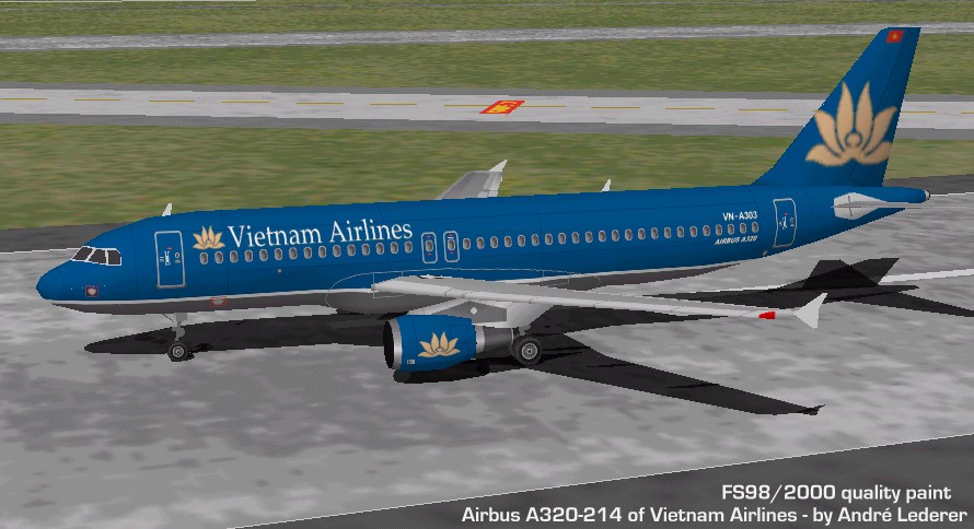 Flightsim Fs2004/Fs98/2000 Aircraft Vietnam Airlines A320-214 Airbus A320-214 Of Vietnam A