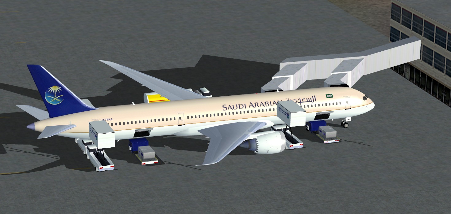 Fs2004 Saudi Arabian Airlines Boeing 787-9 All Included, (No Base Pack Needed) 4 Aircrafts