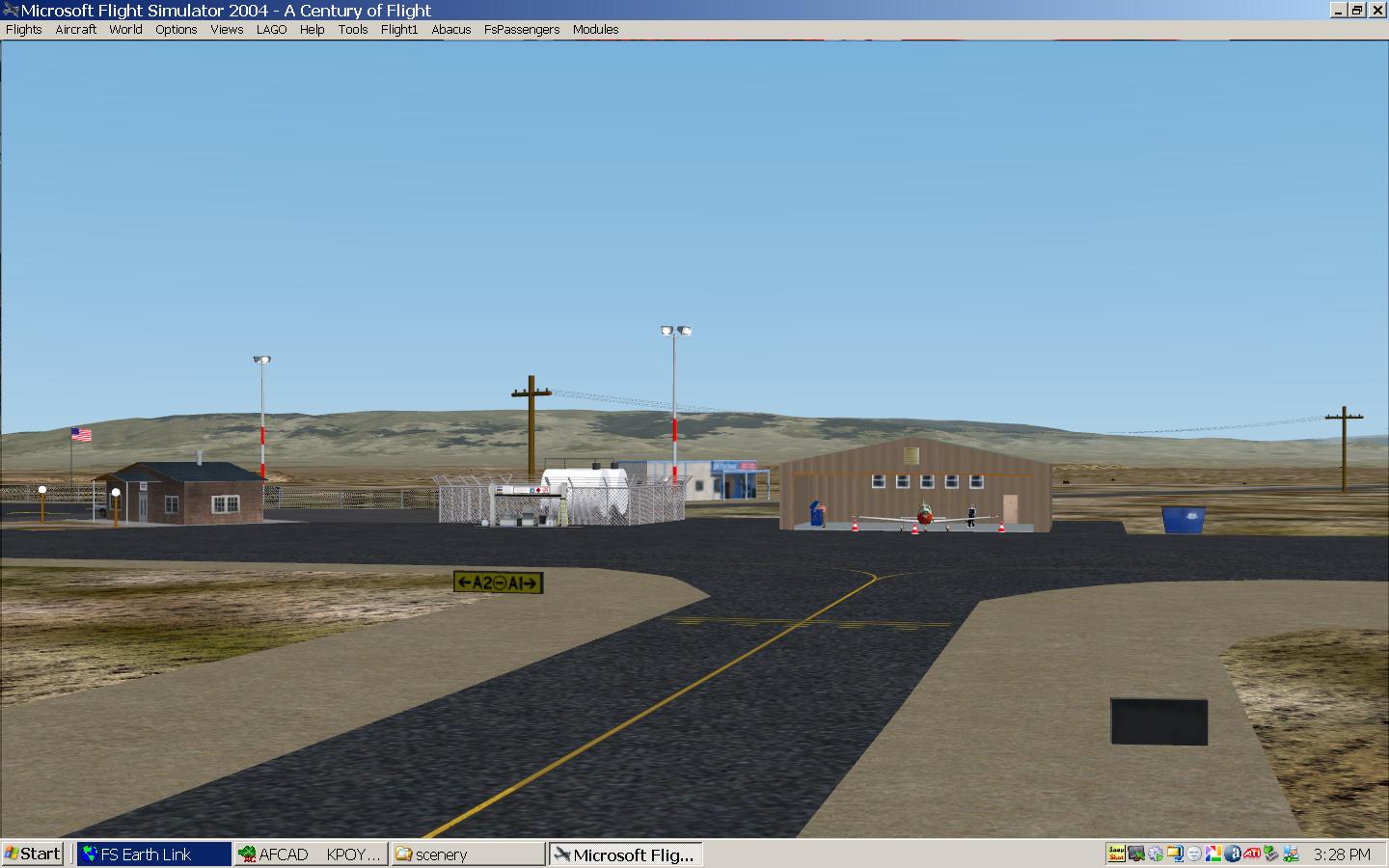 Fs2004 Scenery Powell Municipal Airport (Kpoy), Powell, Wyoming (Wy) — 1