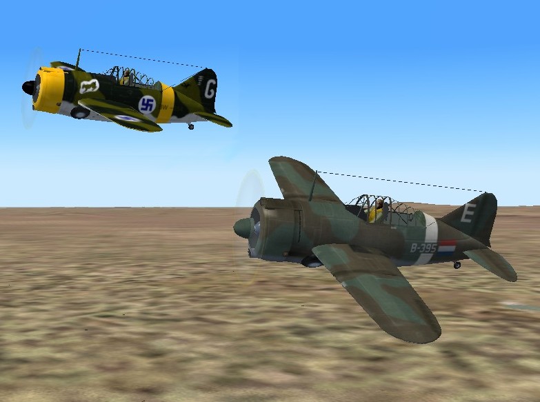 Fs2004/Fsx Brewster B339D Ww2 Fighter