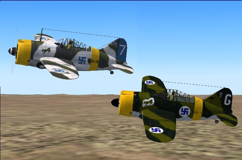 Fs2004/Fsx Brewster B339D Ww2 Fighter