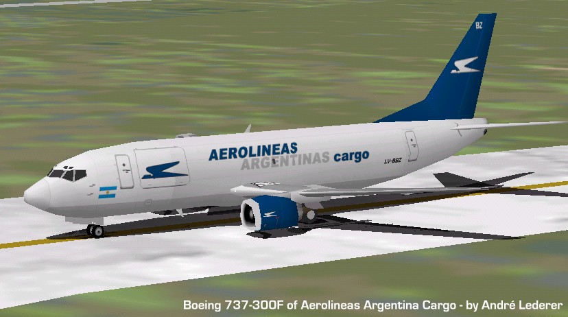 Flightsim Fs2004/Fs98 Aircraft And Sound B737-300F Aerolineas Argentinas Boeing 737-300F A — 1
