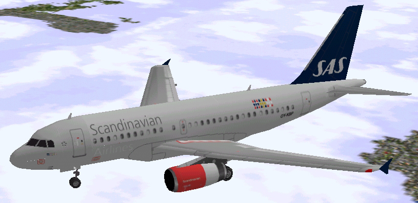Flightsim Fs2004/Fs98 Sas Airbus A319-131 Iae Named: Viger Viking