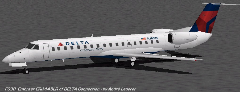 Flightsim Fs2004/Fs98 Aircraft Delta Connection Erj-145 Lr Embraer Erj-145 Lr Of Delta Con
