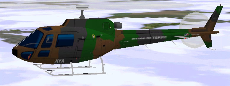 Flightsim Fs2004/Fs98 Armee De Terre Francaise Aerospatiale As555Un Fennec, Registration: