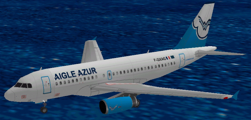 Flightsim Fs2004/Fs98 Aigle Azur Airbus A319-112 Cfm Powered And A319-132 Iae Powered