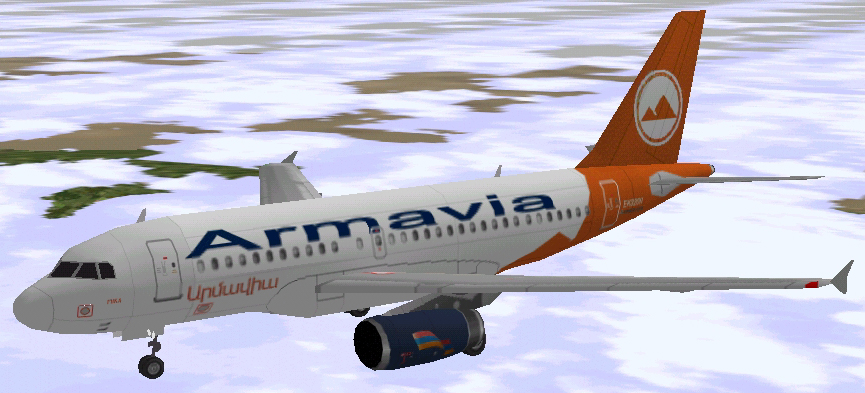 Flightsim Fs2004/Fs98 Armavia Airbus A319-132, Iae Powered, Named Mika