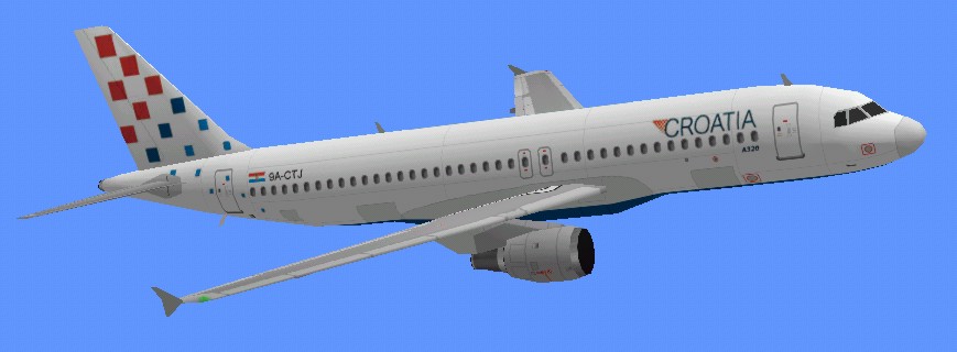 Flightsim Fs2004/Fs98 Croatia Airlines Airbus A320 Flightsim Fs2004/Fs98 Croatia Airlines