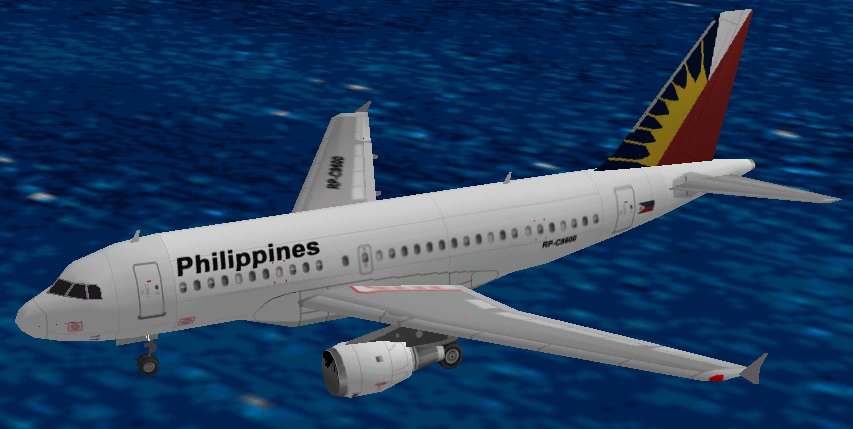 Flightsim Fs2004/Fs98 Philippines Airlines Airbus A319-112 Cfm Powered